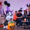 4.4FT Dog Hold Pumpkins Blow Up Yard Decorations(Black Dog & Orange Pumpkins)